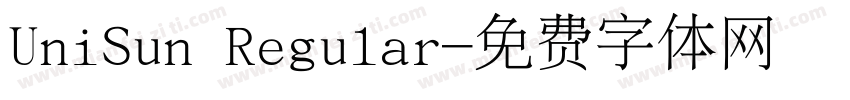 UniSun Regular字体转换